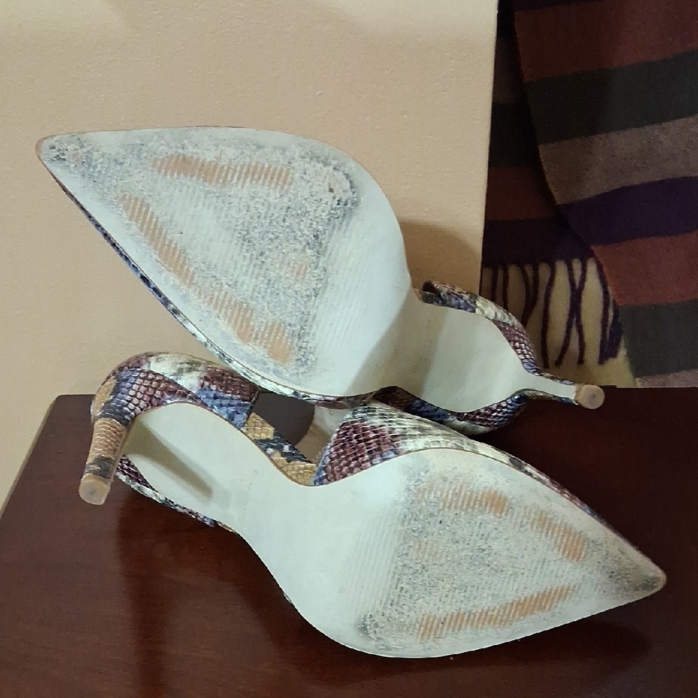 Steve Madden DOLLY/DOLL01S1. Multicolor Snakeskin Heels. 7 1/2M. Made In Brazil. - Picture 8 of 14